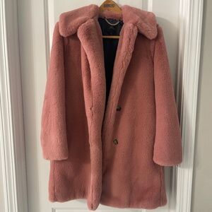 J. Crew Faux Fur Coat Small